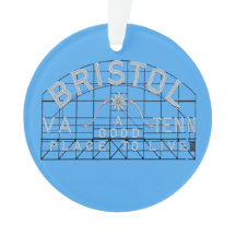 Bristol Slogan Sign auf blau