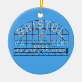 Bristol Slogan Sign Blue Keramik Ornament