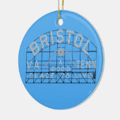 Bristol Slogan Sign Blue Keramik Ornament (Links)