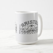 Bristol Slogan sign Coffee Tasse (VorderseiteRechts)