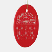 Bristol Slogan Sign Red Christmas Keramik Ornament (Rechts)