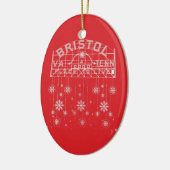 Bristol Slogan Sign Red Christmas Keramik Ornament (Links)