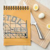 Bristol Slogan Sign with Tracks on Orange Geschirrtuch (Viertel Falte)