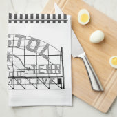 Bristol Slogan Zeichen mit Spuren auf weiß Geschirrtuch (Viertel Falte)