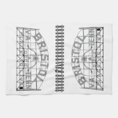 Bristol Slogan Zeichen mit Spuren auf weiß Geschirrtuch (Horizontal)