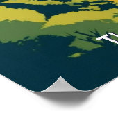 Bristol UK Clifton Suspension Bridge Retro Travel Poster (Ecke)