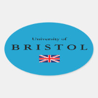Bristol University European Oval Sticker