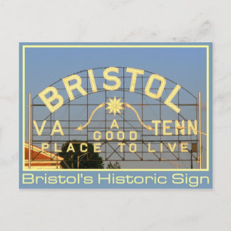 Bristol, VA & TN Historisches Zeichen Postkarte