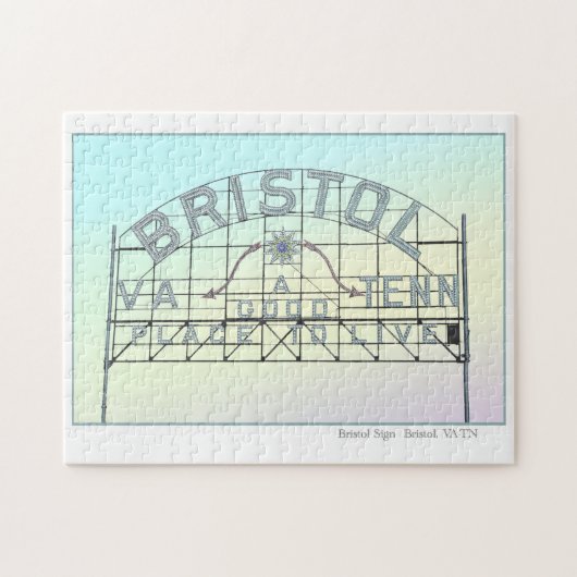 Bristol VA TN Slogan Sign Puzzle (Horizontal)