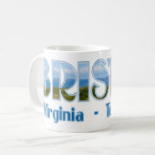 Bristol Virginia Tennessee Landschaftliche Sicht Kaffeetasse (Vorderseite Links)
