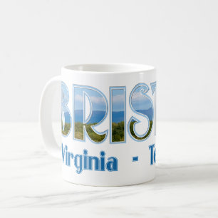 Bristol Virginia Tennessee Landschaftliche Sicht Kaffeetasse