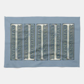 Bristol Virginia Tennessee Marker blau Geschirrtuch (Horizontal)