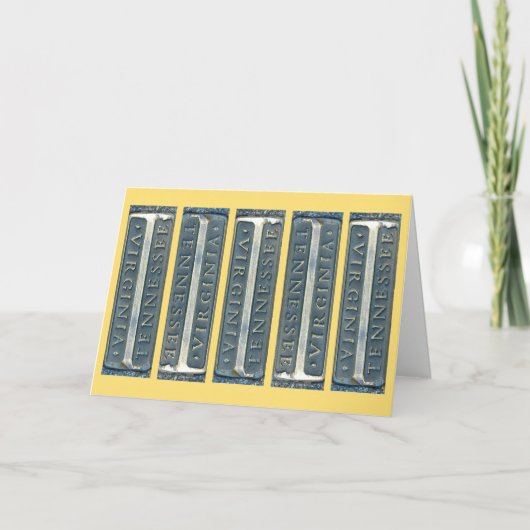 Bristol Virginia Tennessee Marker Karte (Vorderseite)