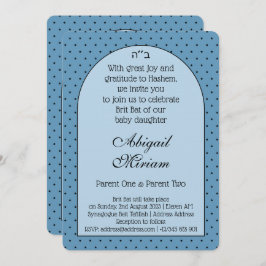 Brit Bat Jewish Baby Girl Naming Hebräische Einlad Einladung