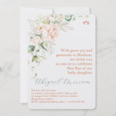 Brit Bat Jewish Baby Girl Naming Hebräische Einlad Einladung (Vorderseite)