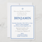 Brit Milah Foto Baby Boy Hebrew jüdisch Einladung (Rückseite)