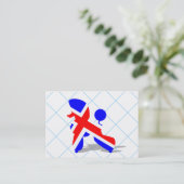 Brit Poodle Visitenkarte (Stehend Vorderseite)