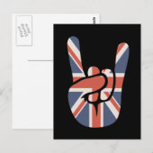 Brit Rock Hand Postkarte (Vorne/Hinten)