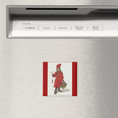 Brita (Iduna) mit Kerzen und Apfelkorb Magnet (In Situ (Geschirrspüler))