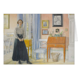 Brita Neben einem Schreibtisch