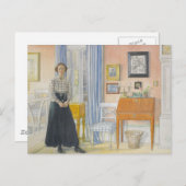 Brita Neben einem Schreibtisch Postkarte (Vorne/Hinten)