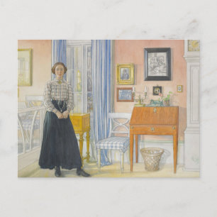 Brita Neben einem Schreibtisch Postkarte