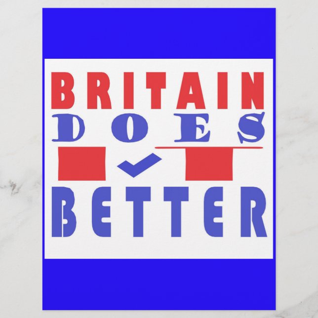 BRITAIN MACHT ES BESSER WORD DESIGN BRIEFBOGEN (Vorderseite)