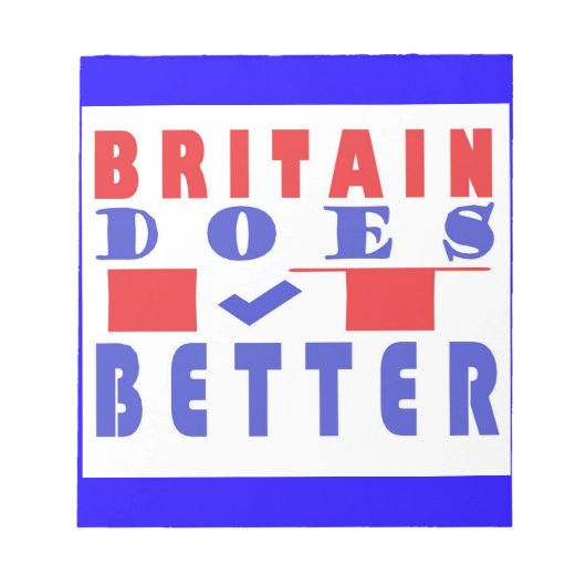 BRITAIN MACHT ES BESSER WORD DESIGN NOTIZBLOCK (Vorderseite)