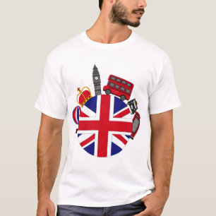 Britain Uk London Flag Red Telephone Booth T-Shirt