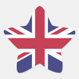 Britannien UK-Flagge Brexit sternförmig x20 Aufkle Stern-Aufkleber