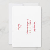 Brite Cupid XOXO Valentine Card. Ankündigung (Rückseite)