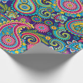 Brite Muti-farbene Paisley Geschenkpapier (Ecke)