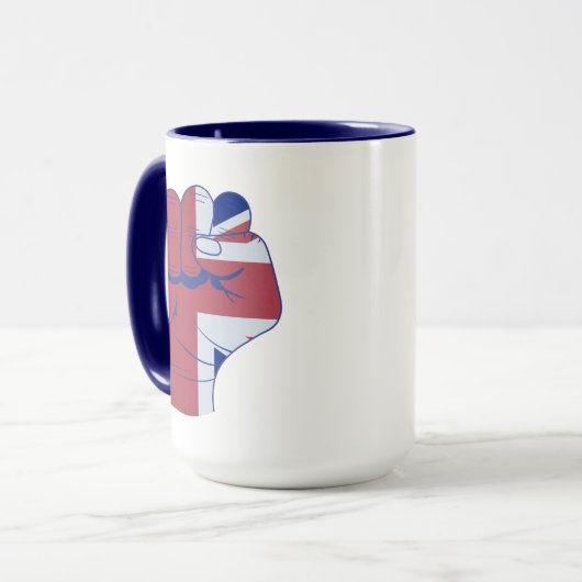 Brite Raise Fist Tasse (Vorderseite Links)