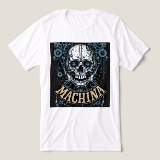 Brite-T Machina Skull 0018991 Tri-Blend Shirt (Design Vorderseite)