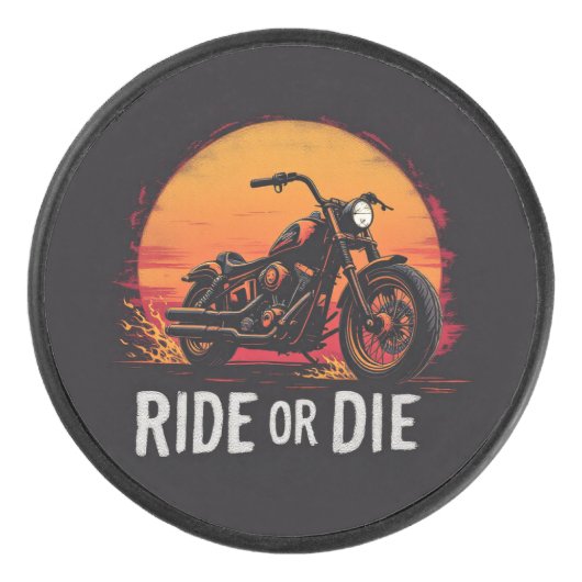 Brite-T Motorcycle Ride or Die 0019613 Eishockey Puck (Vorderseite)