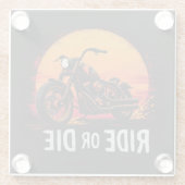 Brite-T Motorradfahrt oder stirb 0019613 Glasuntersetzer (Rückseite)