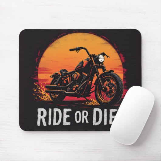 Brite-T Motorradfahrt oder stirb 0019613 Mousepad (Mit Mouse)