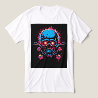 Brite-T Skateboard-Schädel 0019521 Tri-Blend Shirt