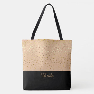 Brite Tote Bag Peach & Petite Golden Stars Tasche