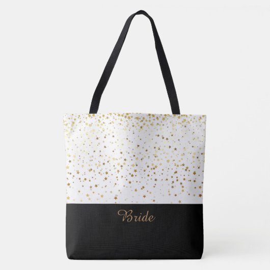 Brite Tote Tag White & Petite Golden Stars Tasche (Vorderseite)