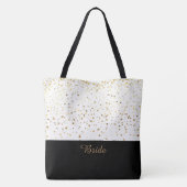 Brite Tote Tag White & Petite Golden Stars Tasche (Rückseite)