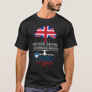 Briten, die mit Slowenen gewachsen werden, wurzeln T-Shirt