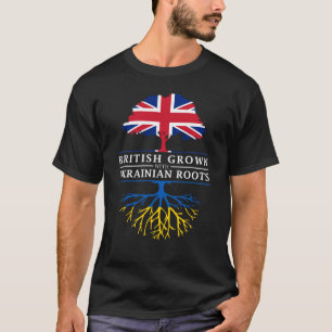 Briten, die mit Ukrainer gewachsen werden, wurzeln T-Shirt