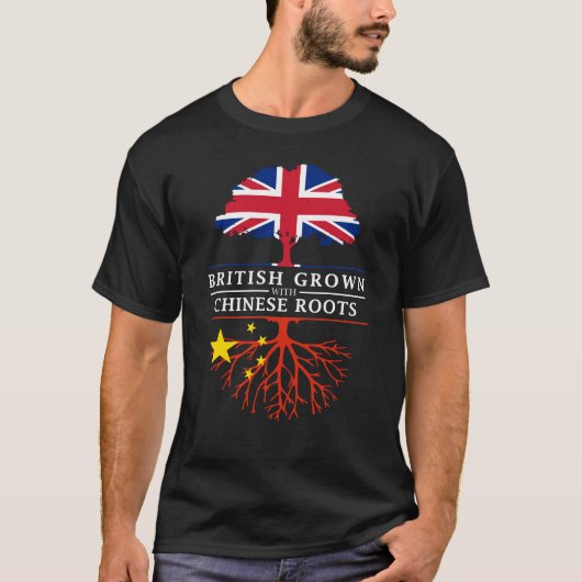 Briten gewachsen mit Chinese-Wurzel-   T-Shirt (Vorderseite)