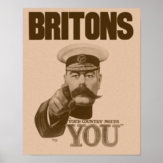 Briten Ihr Land braucht Sie - Lord Kitchener Poster (Vorne)