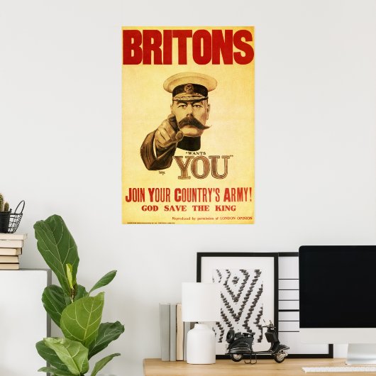 Briten Will dich, Lord Kitchener Poster (Heimbüro)