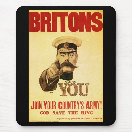 Briten will Sie, Lord kitchener Mousepad (Vorne)