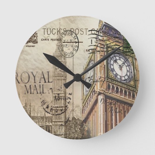 Britian England london clocktower big ben Runde Wanduhr (Vorderseite)