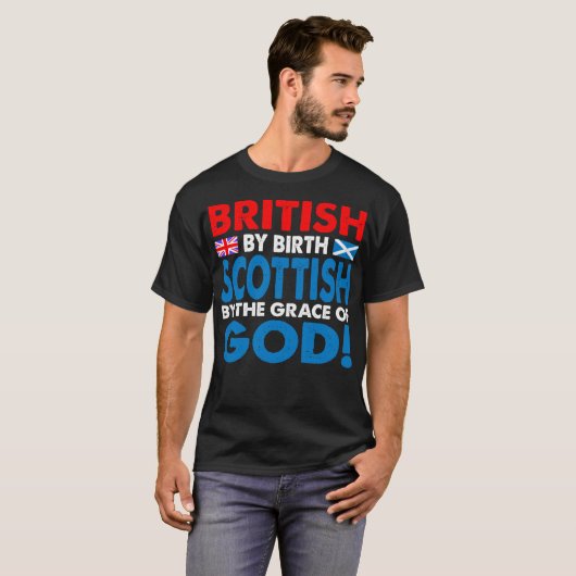 Britin für Geburt Schottische Gnade Gottes Geschen T-Shirt (Vorne ganz)