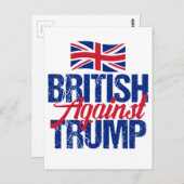Britin gegen Trump Postkarte (Vorne/Hinten)